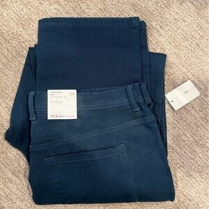 Style & Co Denim Natural Fit Tapered Leg Higher Rise in color Midnight Teal